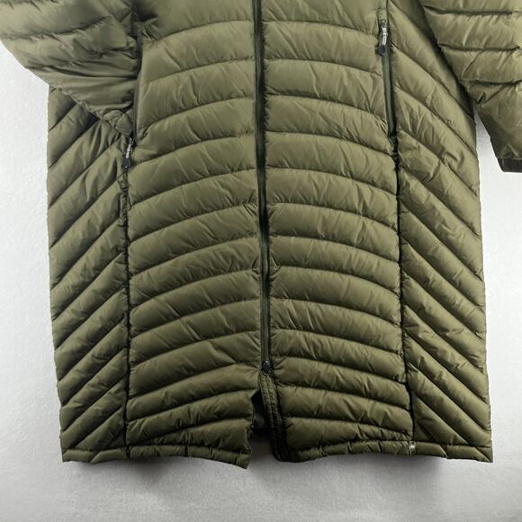 LL BEAN Coat Women XL Ultralight 850 Goose Down Hooded Jacket Parka Puffer Green - Picture 9 of 16